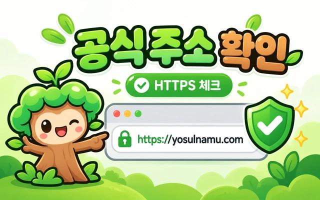공식 주소와 HTTPS 연결을 확인하는 방법 안내